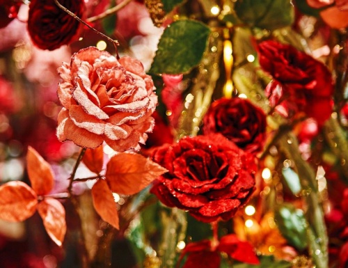 Декоративная Роза КОРАЛЛО, полиэстер, 60 см, Kaemingk фото 2