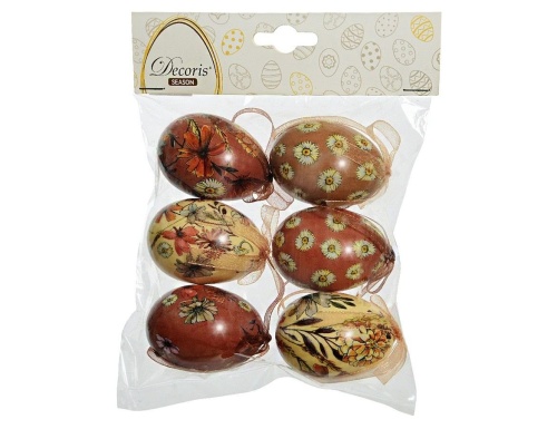 Декоративные пасхальные яйца УСЛАДА ДЛЯ ДУШИ, 6 см (упаковка 6 шт.), Kaemingk фото 3