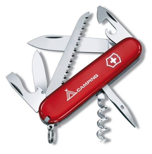 Нож Victorinox Camper, 91 мм, 13 функций,  с логотипом 'camping', 1.3613.71