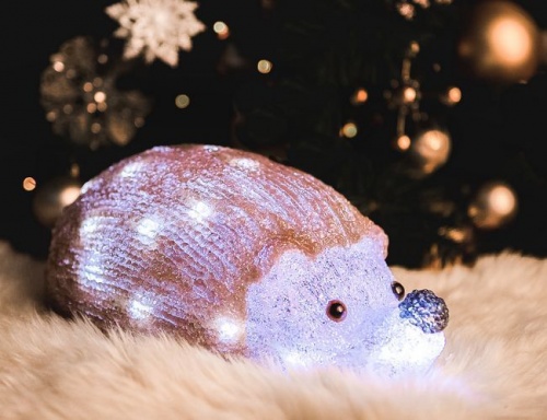 Светящаяся фигурка "Ежик", цветной акрил, 40 холодных белых LED ламп, 34 см, уличный, Kaemingk фото 2