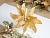 Пуансеттия РЕДЖИНА на клипсе, золотая, 28 см, Due Esse Christmas