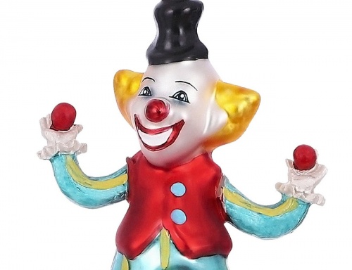 Стеклянная ёлочная игрушка "Клоун эквилибрист", 9х4х14 см, Edelman фото 2
