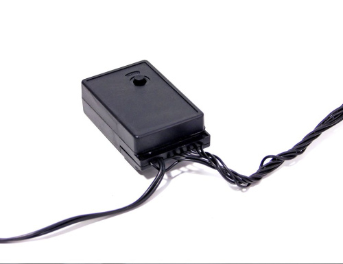 Мультифункциональная нить "Стринг лайт", 77 холодных белых LED-огней, 6,5+2 м, 24V, контроллер, уличная, черный провод, МАЯК LED Lighting фото 3