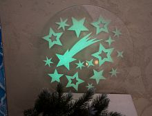 Набор светящихся новогодних наклеек "Полёт кометы", 29.5х40 см, Peha Magic