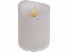 Набор восковых свечей "Танцующее пламя", белые, тёплые белые LED-огни колышущиеся, 7.5х10 см (4 шт.), диммер, таймер, ПДУ, Koopman International