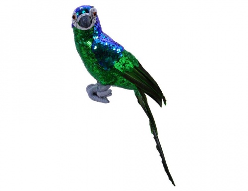 Ёлочная игрушка "Сверкающий попугай", 8x12x30 см, Kaemingk