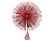 Ёлочная верхушка ЗВЁЗДОЧКА-СОЛНЫШКО, пластиковая, красная, 37.5 см, Kaemingk (Decoris)