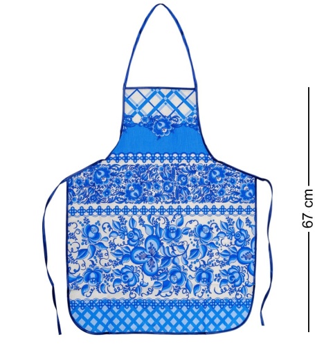 ТК-239 Набор 4 пр. «Фартук, рукавица, прихватка, полотенце» (лен, синий) фото 11