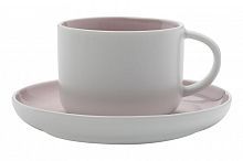 Чашка с блюдцем Оттенки (розовая) без инд.упаковки, 55801