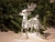 Светящийся маленький олень СЕРЕБРЯНЫЙ ХВОСТИК, 10 тёплых белых mini LED-огней, 20 см, таймер, батарейки, Koopman International