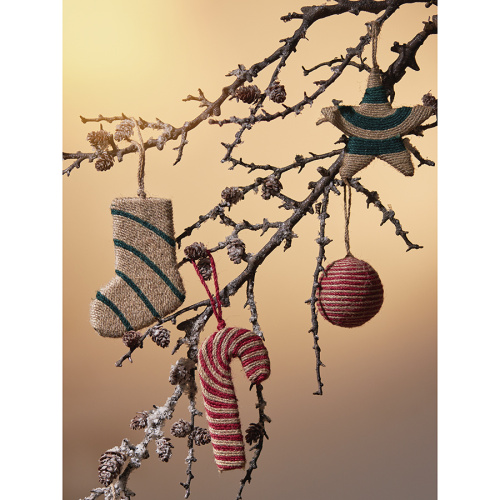 Набор елочных украшений classics из джута и гофрированного картона из коллекции new year essential, 4 шт. фото 8
