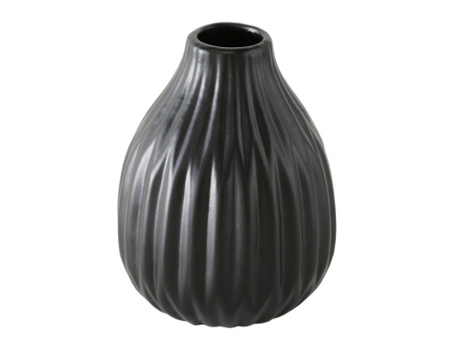 Керамическая ваза "Эско", чёрная, 12 см, Boltze