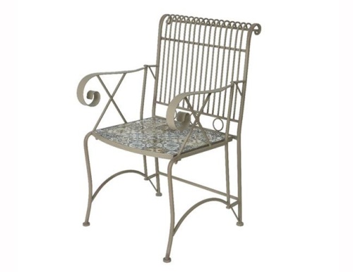 Садовая мебель с мозаикой "Тулуза" (стол и 4 кресла), металл, керамика, Kaemingk фото 2