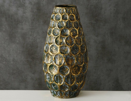 Декоративная ваза "Луэзия", металл, золотой антик, 49 см, Boltze фото 4