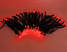 Электрогирлянда "Нить экспо" 120 красных LED ламп, 20м, коннектор, уличная, черный каучуковый кабель, (система ЭКСПО), ЦАРЬ ЕЛКА