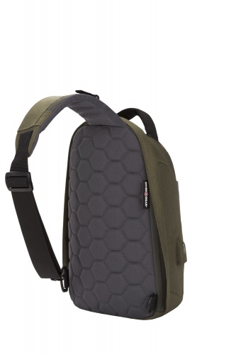 Рюкзак-антивор Swissgear с одним плечевым ремнем, хаки, 21x12,5x34 см, 8,5 л фото 2
