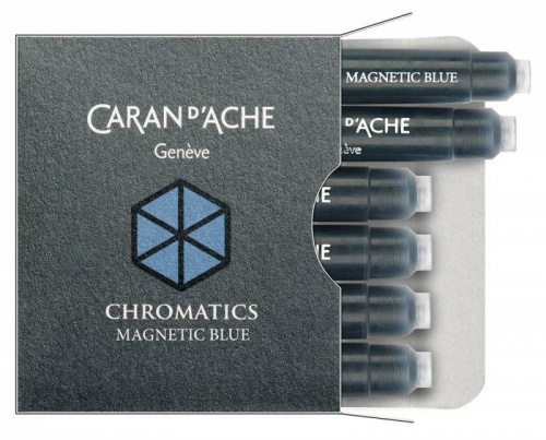 Carandache Чернила (картридж), синий, 6 шт в упаковке, 8021.149