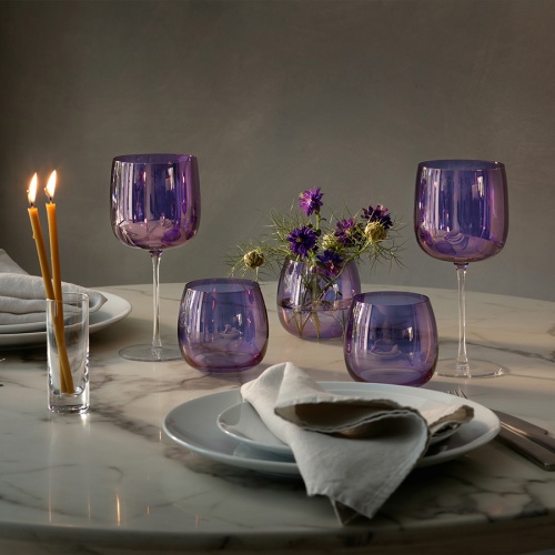 Набор бокалов для вина aurora, 450 мл, фиолетовый, 4 шт. фото 6