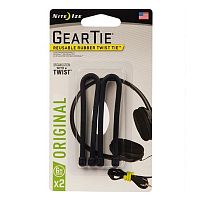 Гибкие стяжки NiteIze Gear Tie 6, 2 шт., черный"