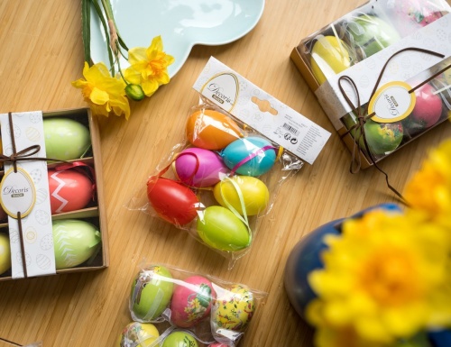 Декоративные пасхальные яйца "Праздничные краски", пластиковые, Kaemingk фото 4