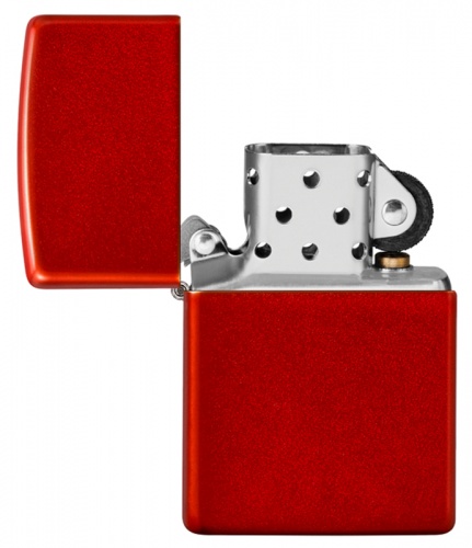 Зажигалка Zippo Classic, с покрытием Metallic Red, латунь/сталь, красная, матовая, 38x13x57 мм фото 4