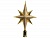 Ёлочная верхушка "Рождественская звезда", золотая, 6.5x14.5x25.5 см, Kaemingk