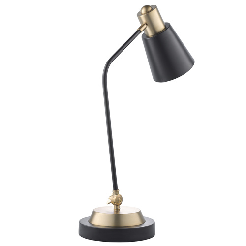 Лампа настольная pilwy, D21х62 см, золотистая/черная фото 5