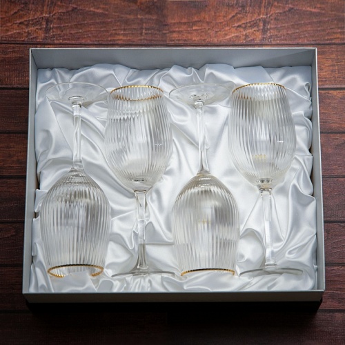 Набор из 4 бокалов для белого вина "Рим-2" в подарочной коробке фото 2