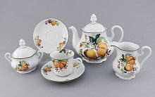 Чайный сервиз Leander на 6 персон Мэри-Энн, фарфор, зелёный, белый