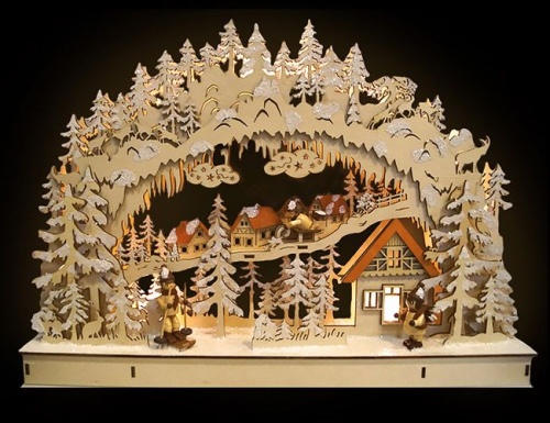 Декорация рождественская "Зимняя деревня" фото 2