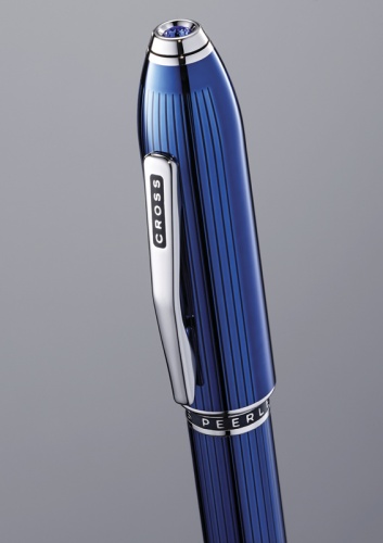 Cross Selectip Peerless - Translucent Quartz Blue Engraved Lacquer, ручка-роллер, M фото 2