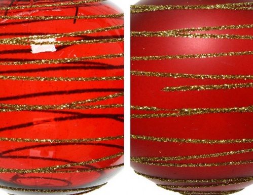 Набор пластиковых шаров "Искристый вихрь", 8 см (упаковка 12 шт.), Kaemingk фото 2