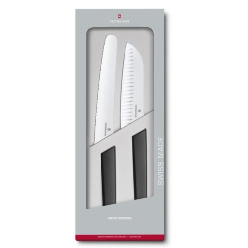 Набор Victorinox кухонный Swiss Modern, 2 предмета, черный, подар.коробка