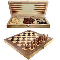 Игра настольная 3 в 1  (шахматы, шашки, нарды), L35 W17 H4,5 см 219821