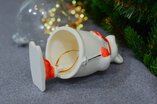 Ёлочная игрушка «Мышка-колокольчик» фото 3