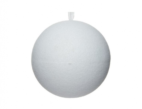 Декоративный шар "Снежок", пенополистирол, белый, 14 см, Kaemingk
