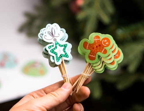 Набор SWEET CHRISTMAS - бумажные формы для кексов и палочки для коктейлей (24 шт.), Koopman International фото 4