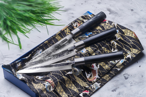 Нож Samura Super 5 накири, 17,1 см, VG-10 5 слоев, микарта фото 5
