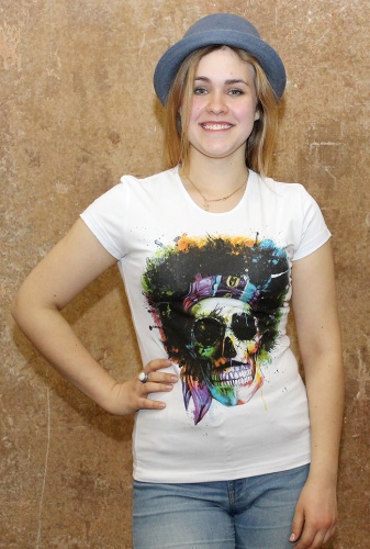 Женская футболка"Hippy Skull" фото 3