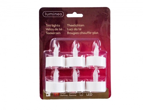 Пластиковые свечи LED, малые (упаковка 6 штук), 3.8х4.8 см, Kaemingk фото 3