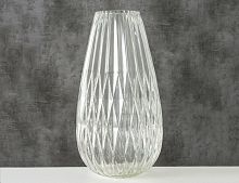 Стеклянная ваза РЕБЕККА, прозрачная, 37 см, Boltze