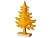 Декоративная настольная ёлка ЛАРТОН, искусственная кожа, жёлтая, 36 см, Boltze
