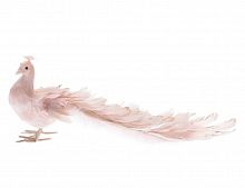 Украшение "Розовый павлин", перо, 48 см, Koopman International