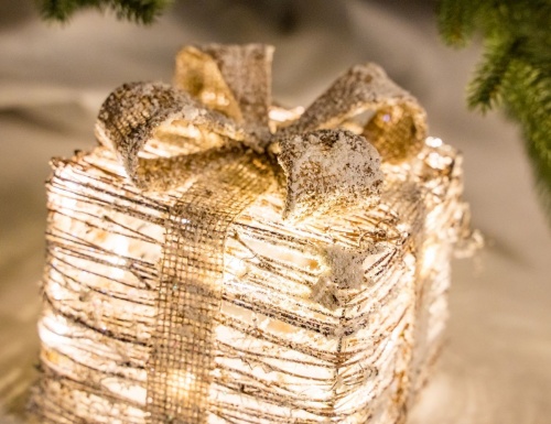 Светящийся Подарок под елку Сноувальд, теплые белые мини LED лампы (Peha) фото 2