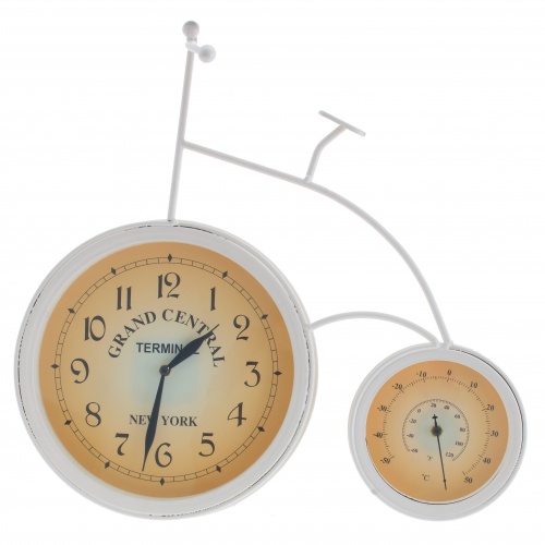 Часы настенные декоративные с термометром, L45,5 W8 H44 см
