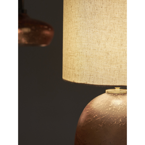 Лампа настольная speckles, D24 см с бежевым абажуром фото 4