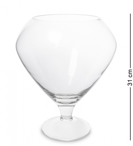 NM-24409 Ваза-бокал стеклянная 31 см (Неман)