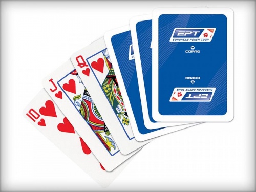 Карты для покера "Copag EPT" 100% пластик, Бельгия, синяя рубашка фото 2