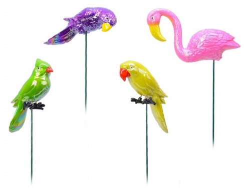 Садовый штекер "Фиолетовый попугай", пластик, 17x5x3 см, высота 60 см, Kaemingk фото 3