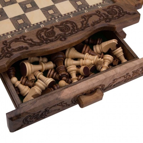 Шахматы резные в ларце 40 с ящиками, Avetyan фото 2